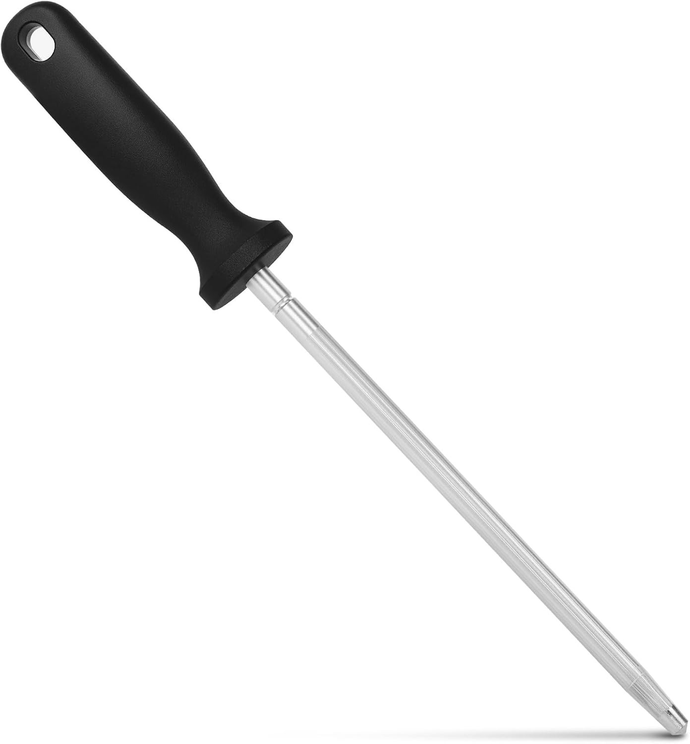 12 Inches Sharpening Steel Rod, High Carbon Steel Honing Rod with 9 Inches