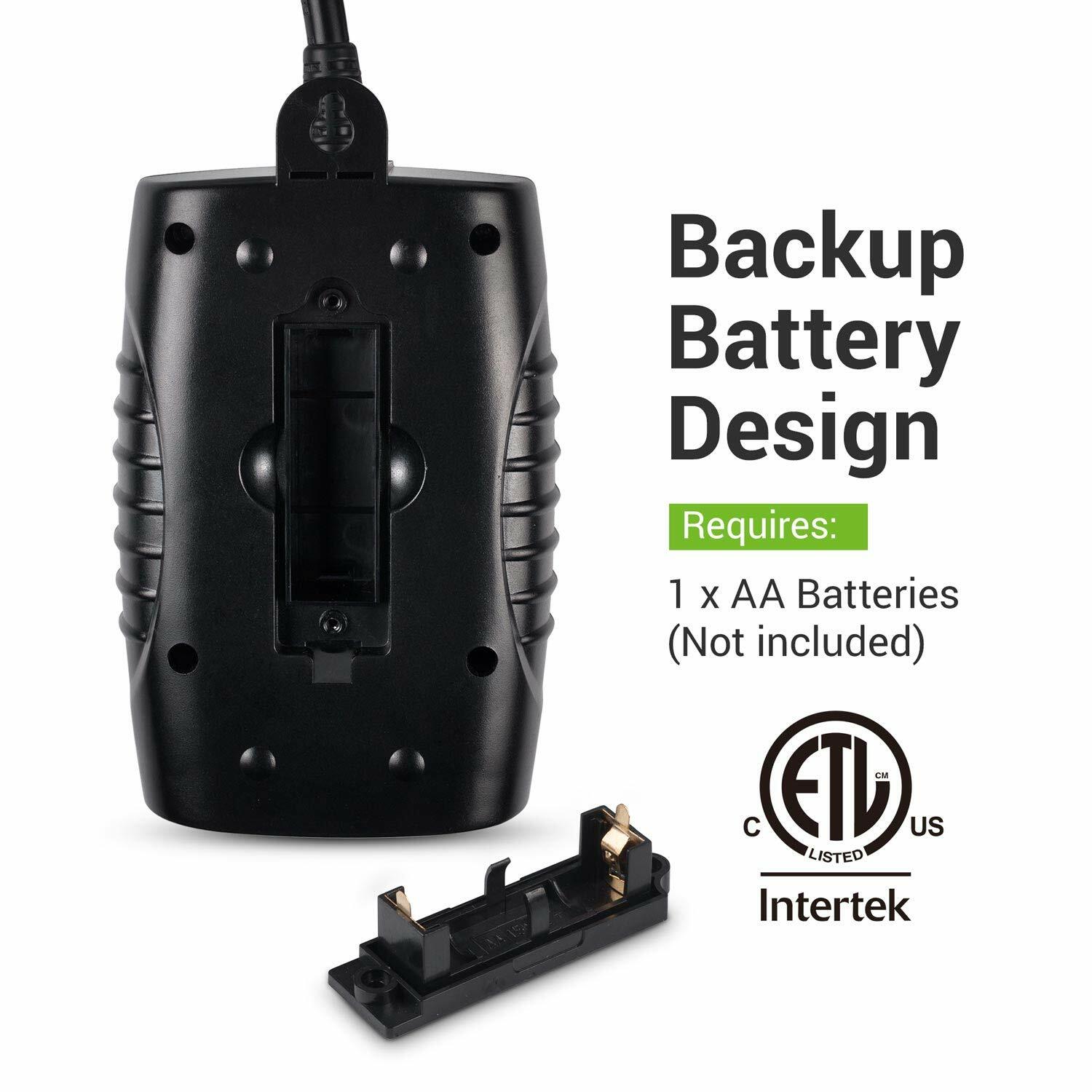 BN-LINK 7 Day Heavy Duty Digital Programmable Timer - Dual Outlet (Outdoor)