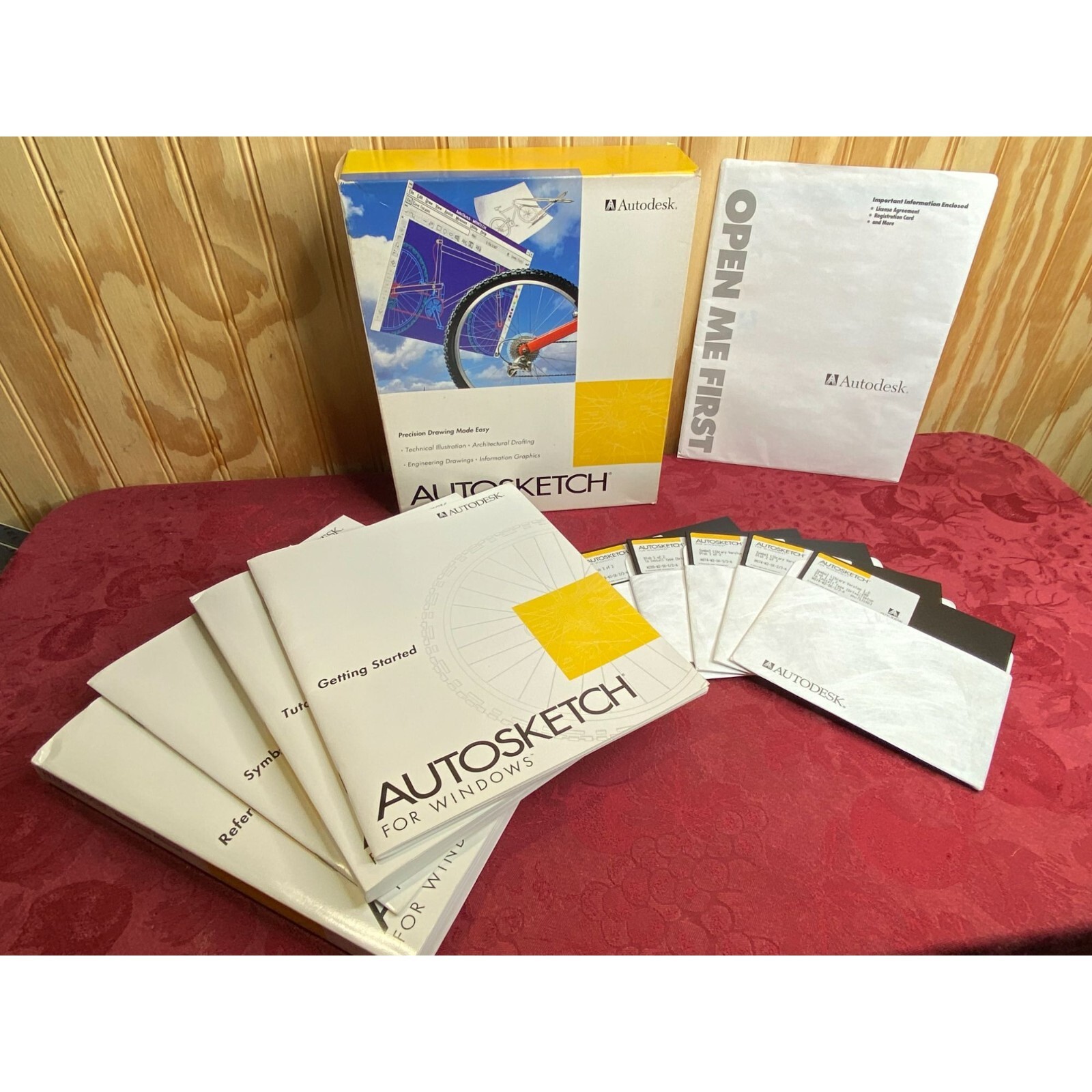 Autodesk AutoSketch For Windows 3.0 Complete Set With Manuals & Floppy Disks