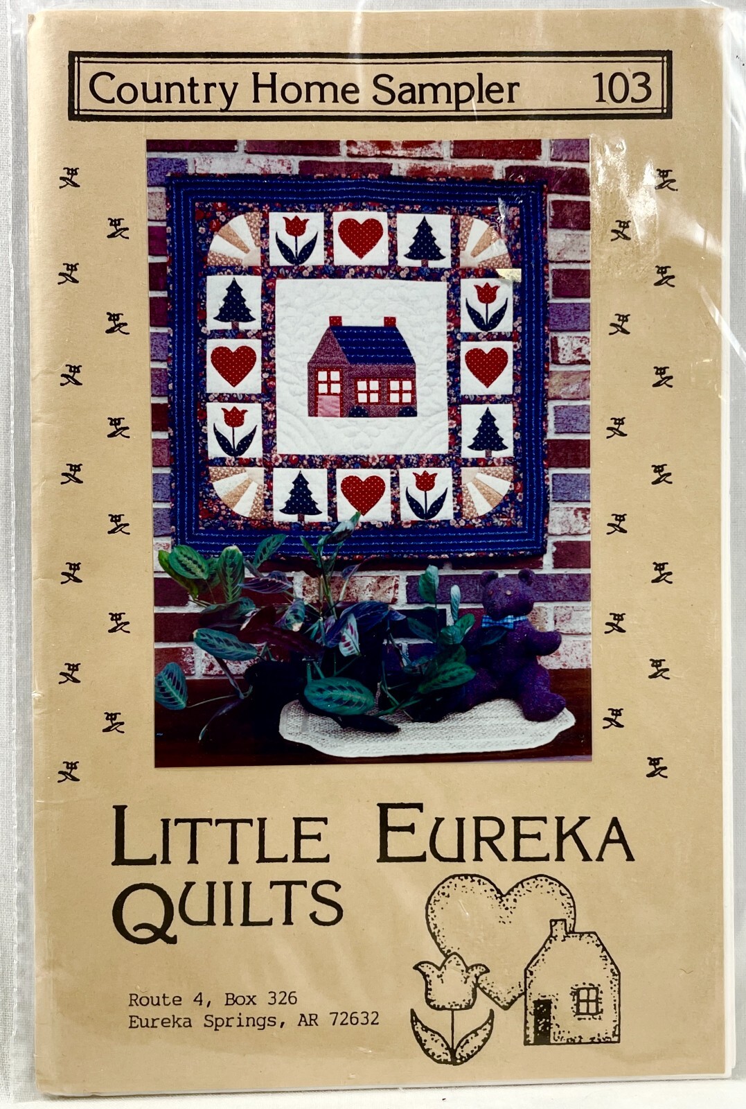 NEW 1988 Little Eureka Quilt Sewing Pattern 103 Country Home Sampler Quilt 14338