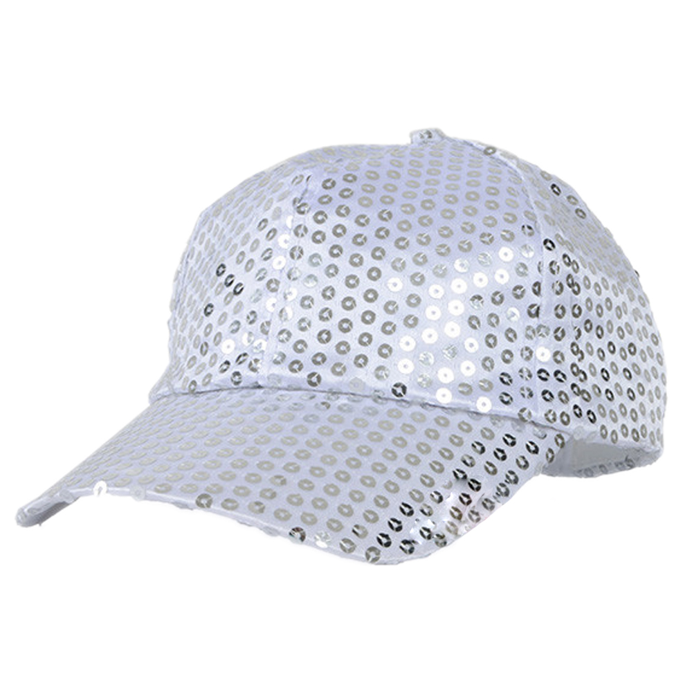 Unisex Shining Sequin Baseball Hat Sequined Glitter Dance Party Cap Clubwear