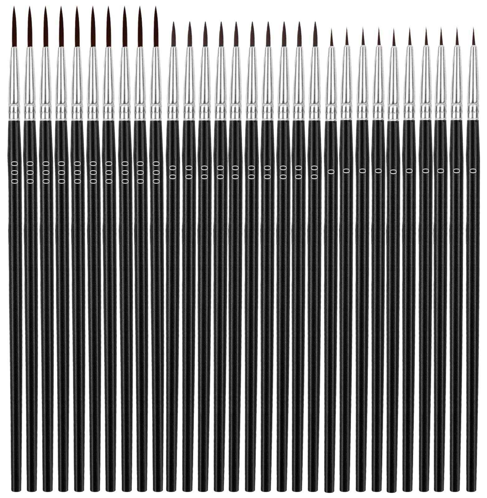 30 Pcs Miniature Paint Brushes Tiny Detail Paint Brushes for Acrylic Watercolor