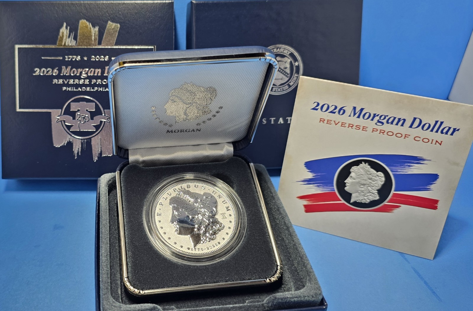 2026 P Morgan Silver Dollar Reverse Proof Dual Date Privy **IN-STOCK**