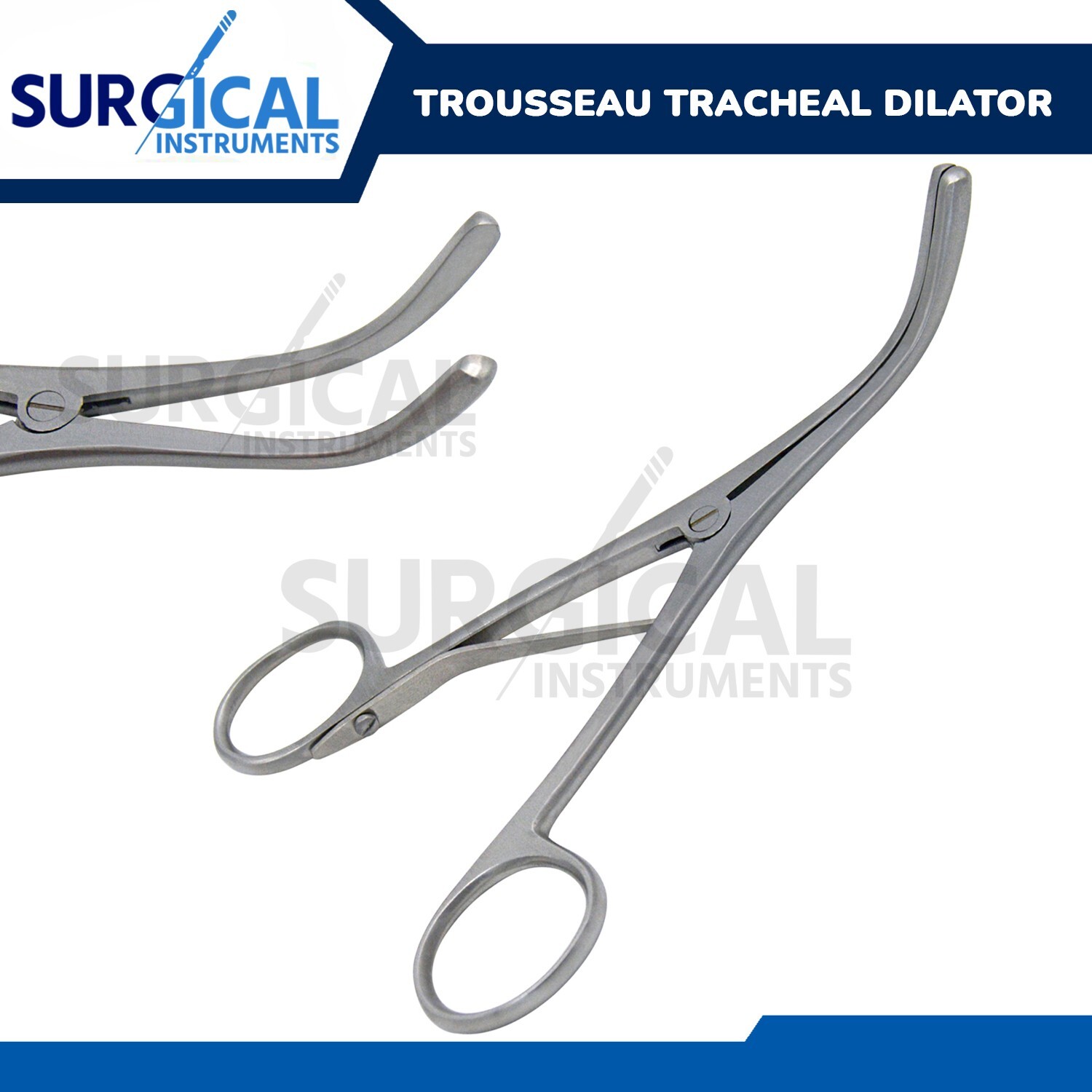 Trousseau Tracheal Dilator Forceps 5.5" 2 Prong OB/GYN ENT Surgical German Gr