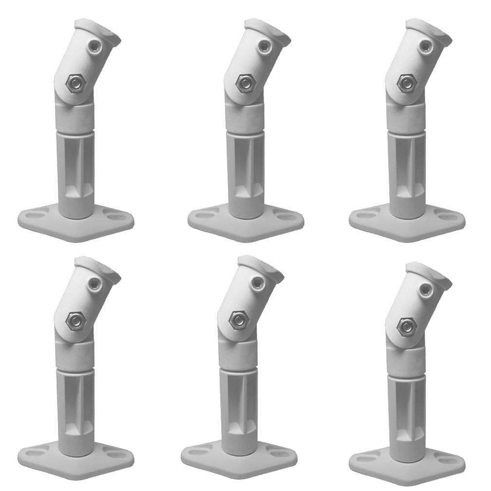 White - 6 Pack Lot - Universal Wall or Ceiling Speaker Mounts Brackets fits BOSE