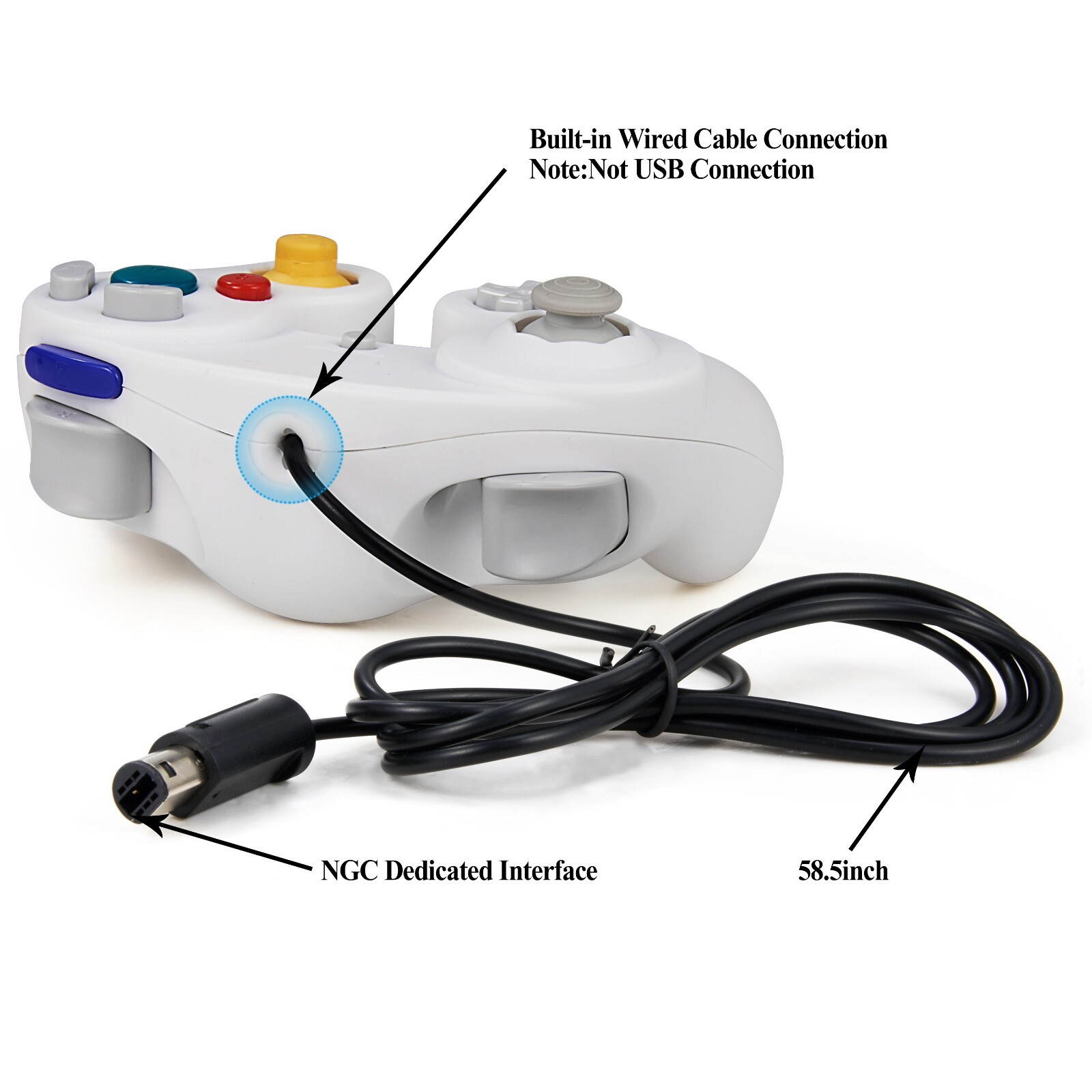 2Pack Gamecube Controller Classic Wired Controller for Nintendo Gamecube Console
