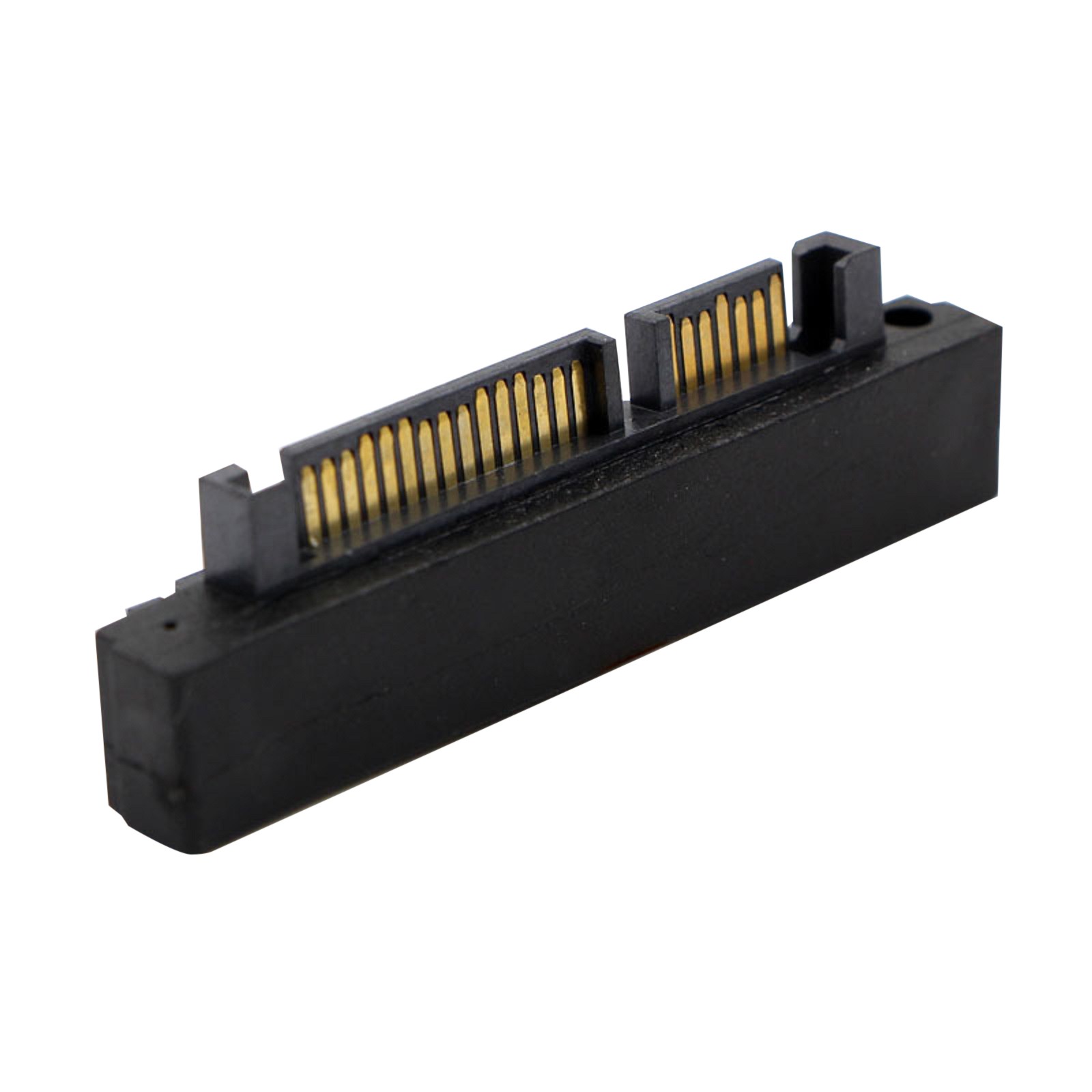 1Pcs 90 Degree SATA 22Pin 7+15 Male Plug To SATA 22 Pin Female Convertor Adapter