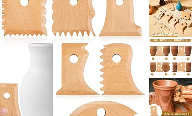 Pcs Pottery Tools Pottery Foot Shaper Trimming Stylish Style 7 Wood Color