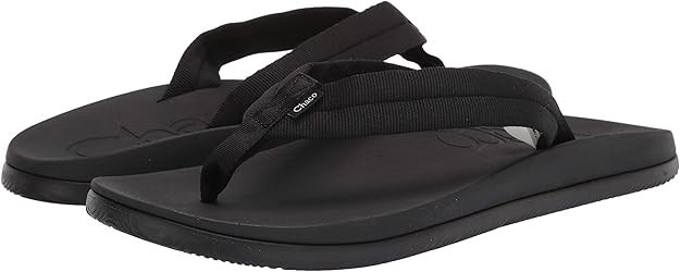 Chaco Men's Chillos Flip Flop Thong Sandal Lightweight Black Size 9