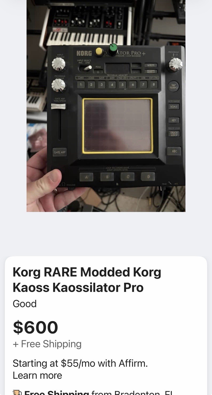Dj Korg Kaossilator Pro Dynamic Effect Synthesizer