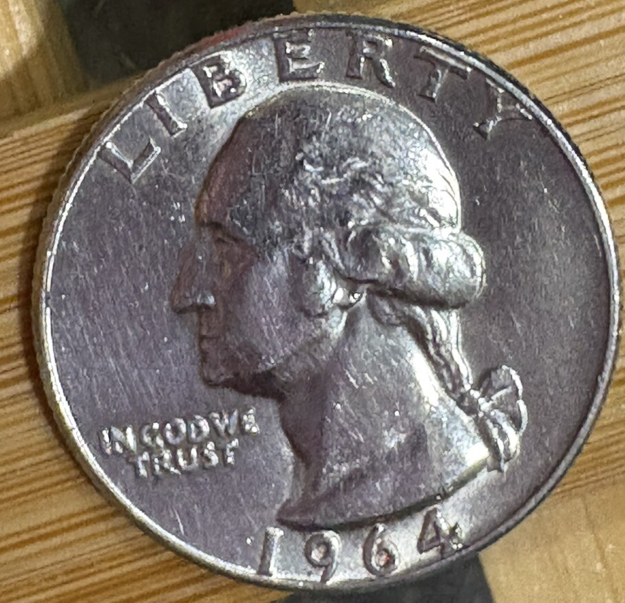 1964 silver quarter no mint mark