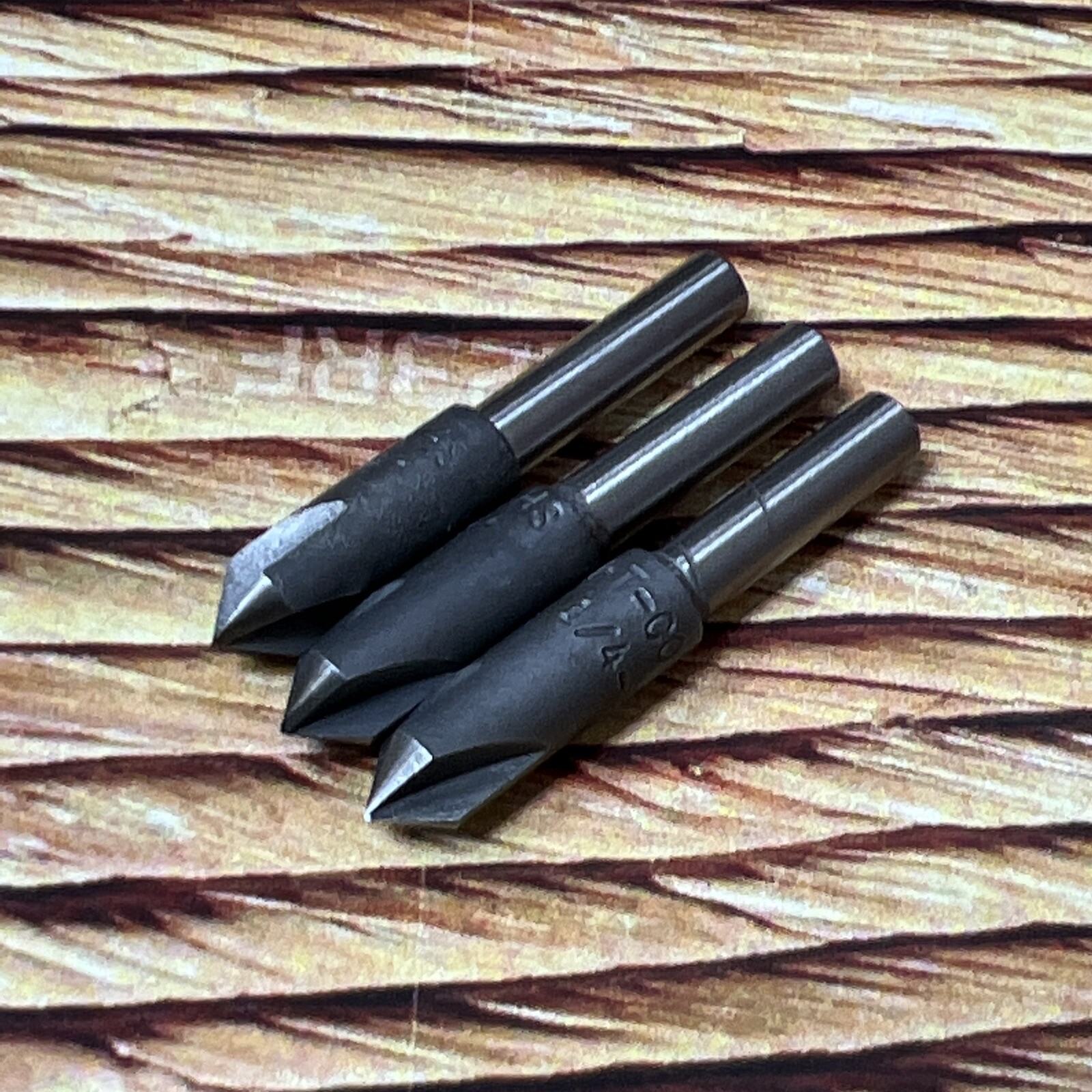 APT Countersinks 1/4” - 82°- 3/16” Shank HSS Countersink 3-pcs Lot (Loc:1B2)
