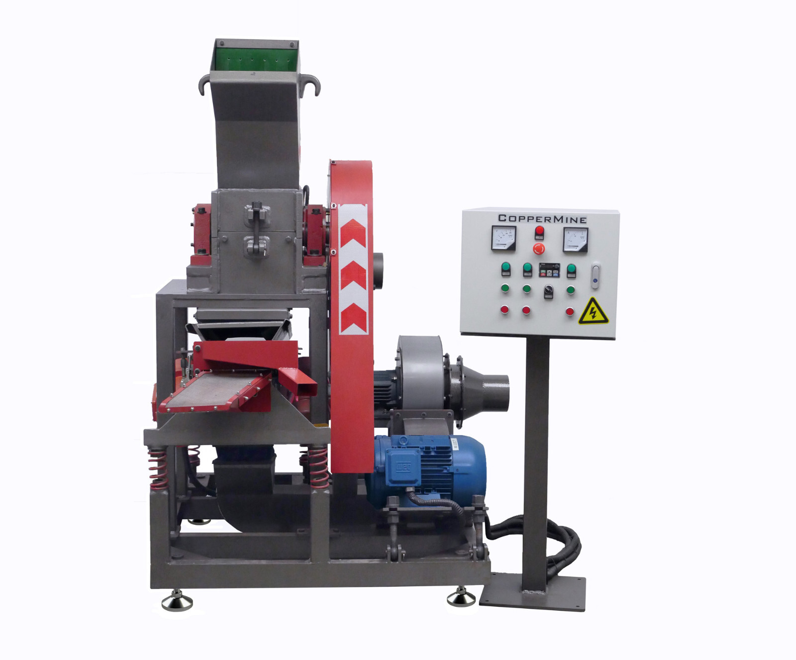 Industrial Compact Copper Wire Granulator Processes Low-Grade Copper Separation