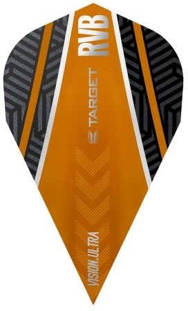 Target Raymond van Barneveld Black and Orange Curve Dart Flights