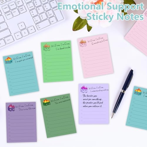 12PCS Dumpster Fire Sticky Notes Novelty Dumpster Fire (12 Sets, 360 Sheets)