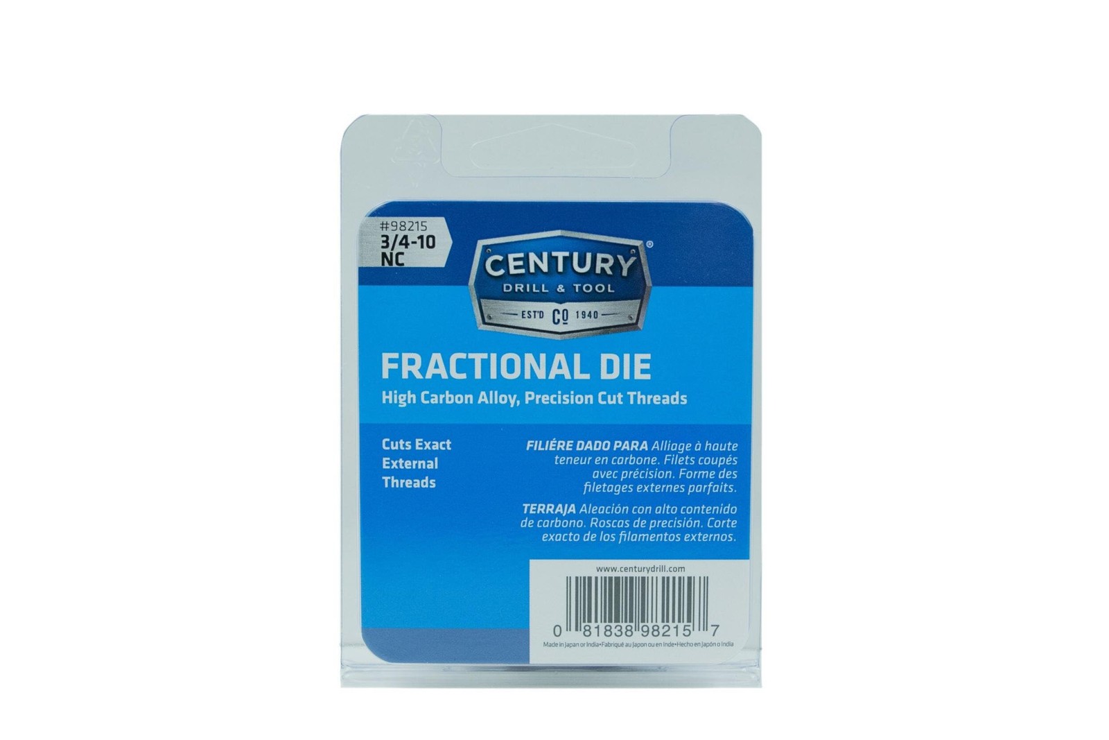 Precision Cut Steel Threading Dies 3 4 10 NC Durable Hand Cutting Tools