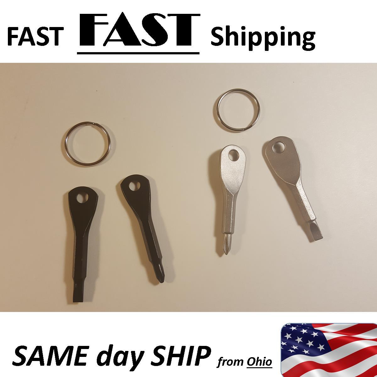 mini multi-tool -- 2 SETS -- key chain screwdriver set - keychain tools multi