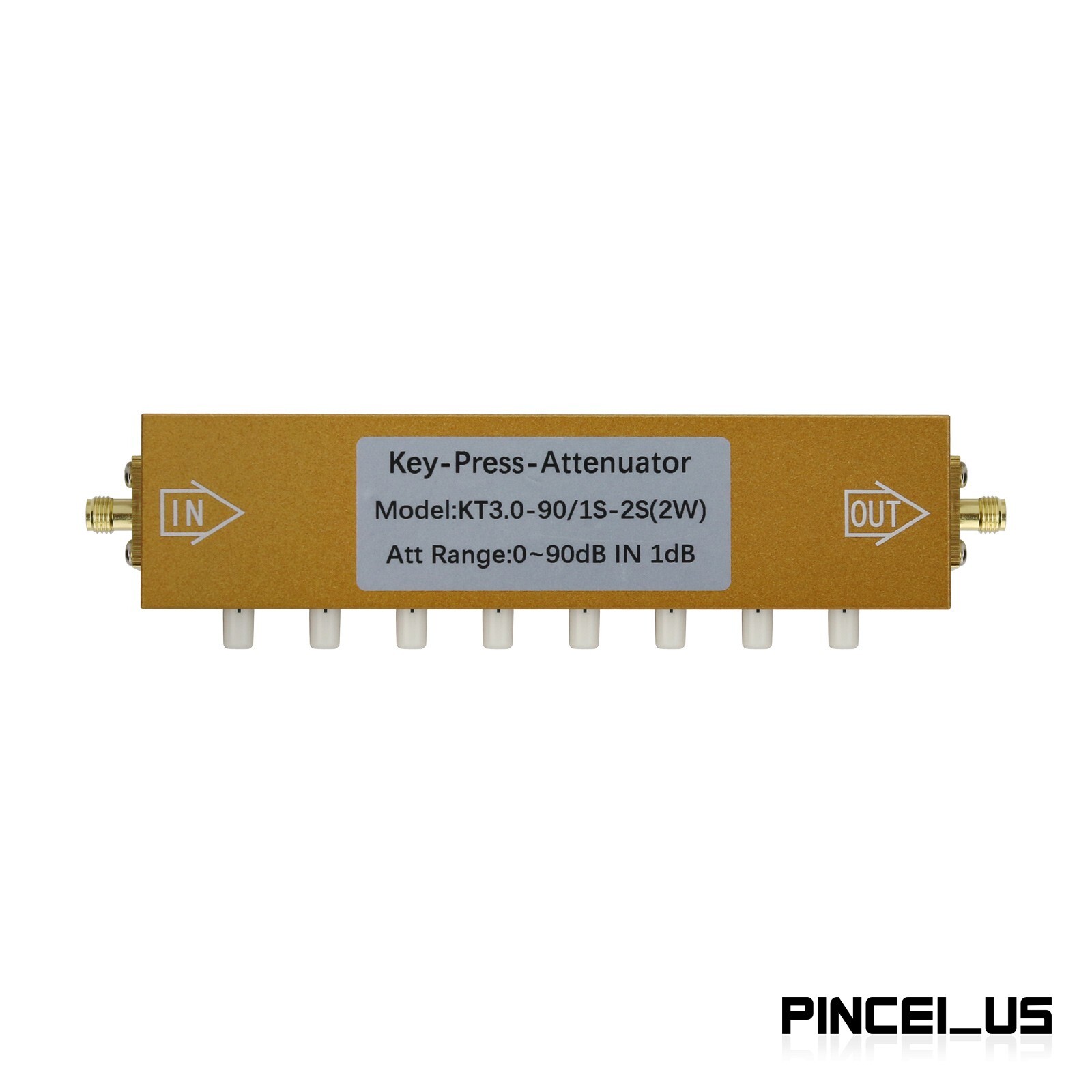 2W SMA-KK Type 0-90dB 0-3GHz RF Adjustable Attenuator Digital Step RF Attenuator