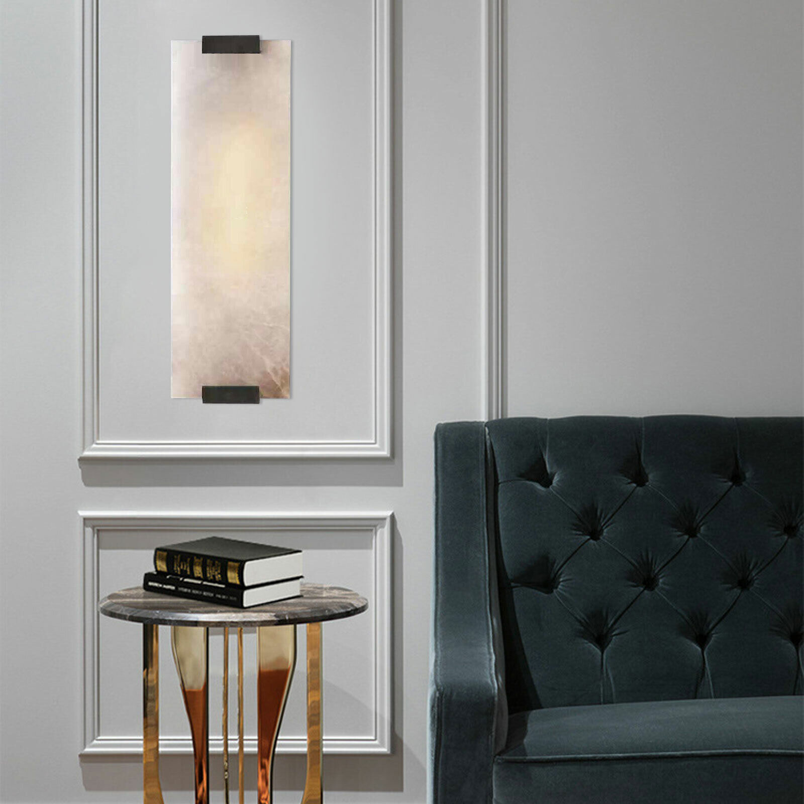 Wall Light Sconce Outdoor Modern Lamp Exterior Lights Rectangular Hand-Carved