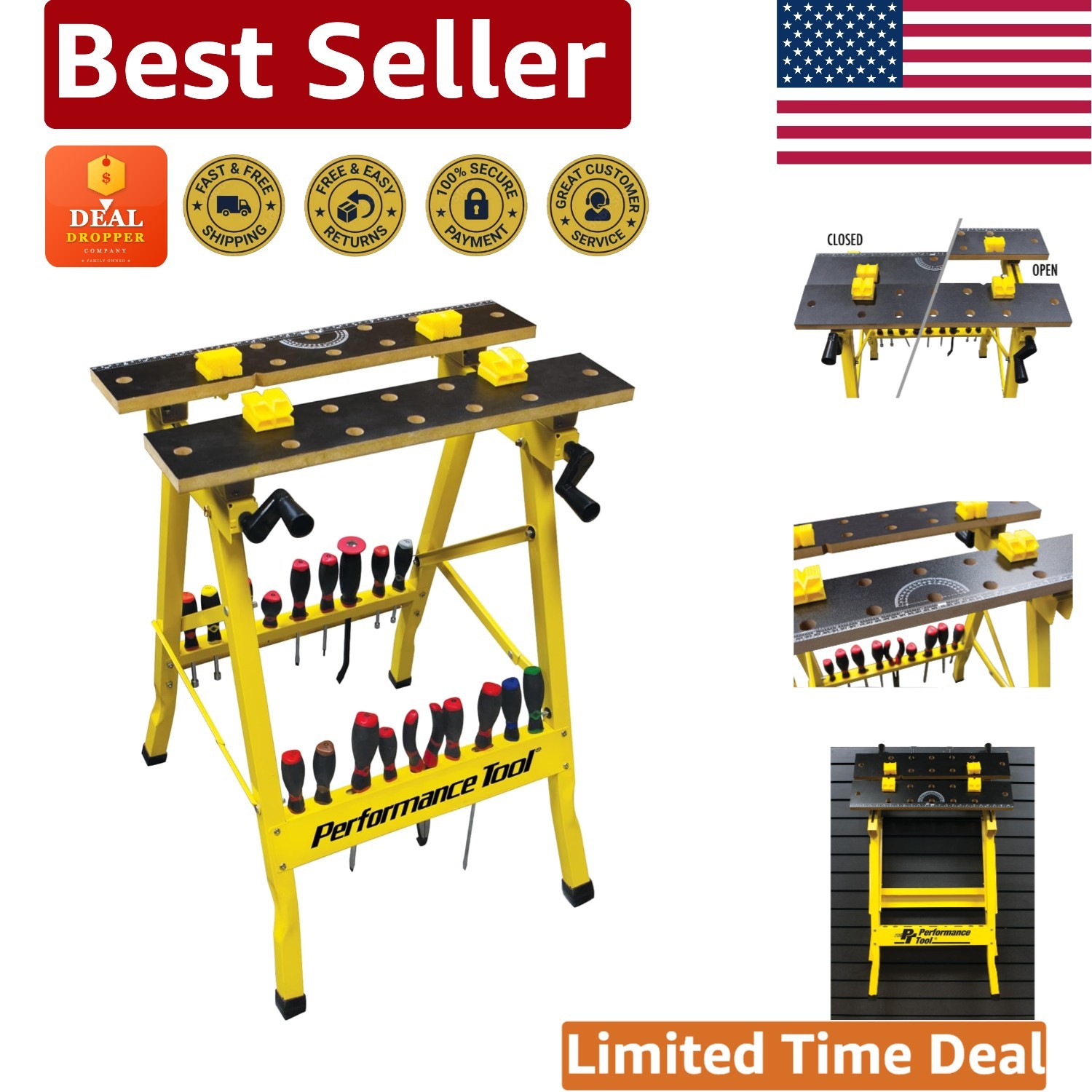 Performance Portable Workbench & Vise - Organized, Precision-Friendly Design