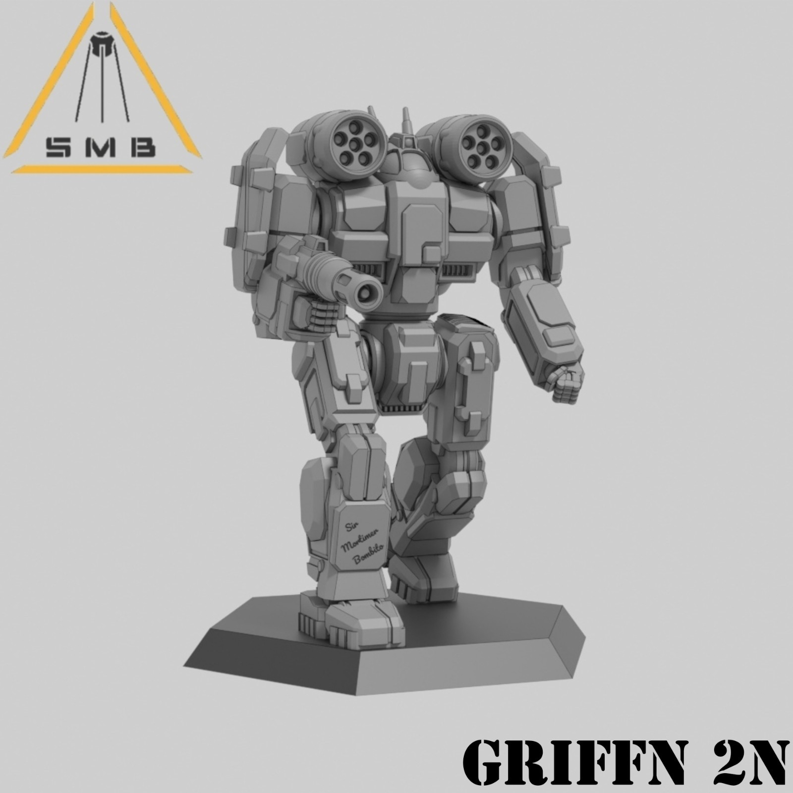 Griffn 2N mecha (1 model) by Sir Mortimer Bombito. 6mm, 1/285 scale print