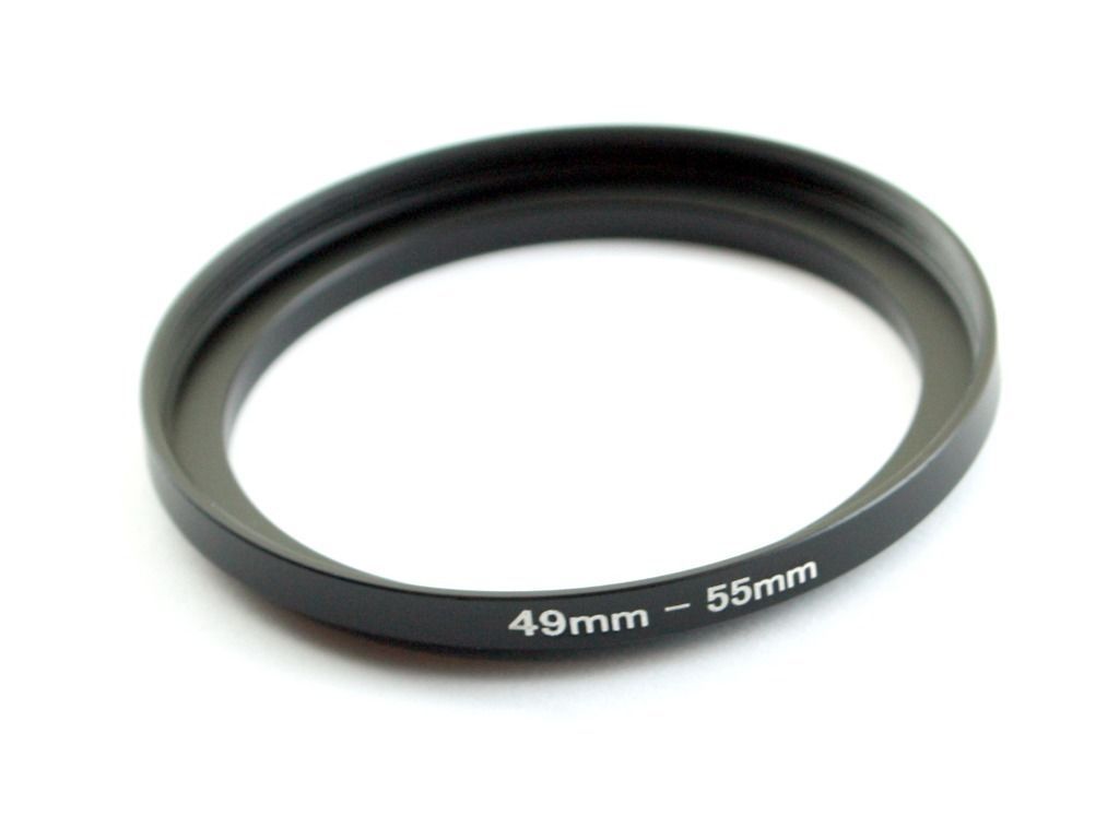 Step-Up Ring - 49mm to 55mm - For Filters Lens Hoods & More - 49-55mm