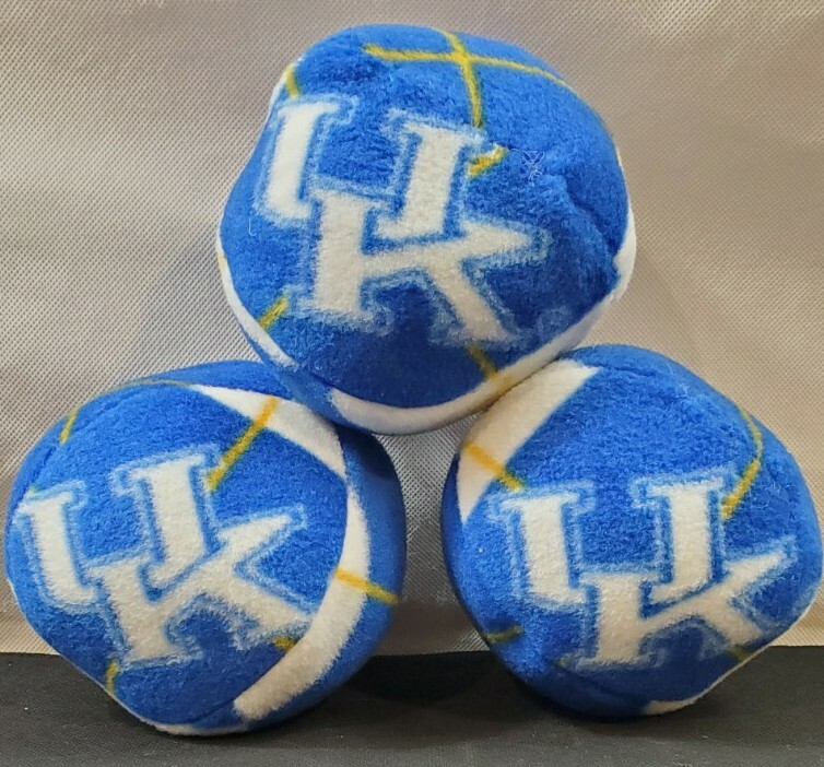 University Of Kentucky Set Of 3 Poly-Filled Fleece Toy Play Balls Soft Fun Play