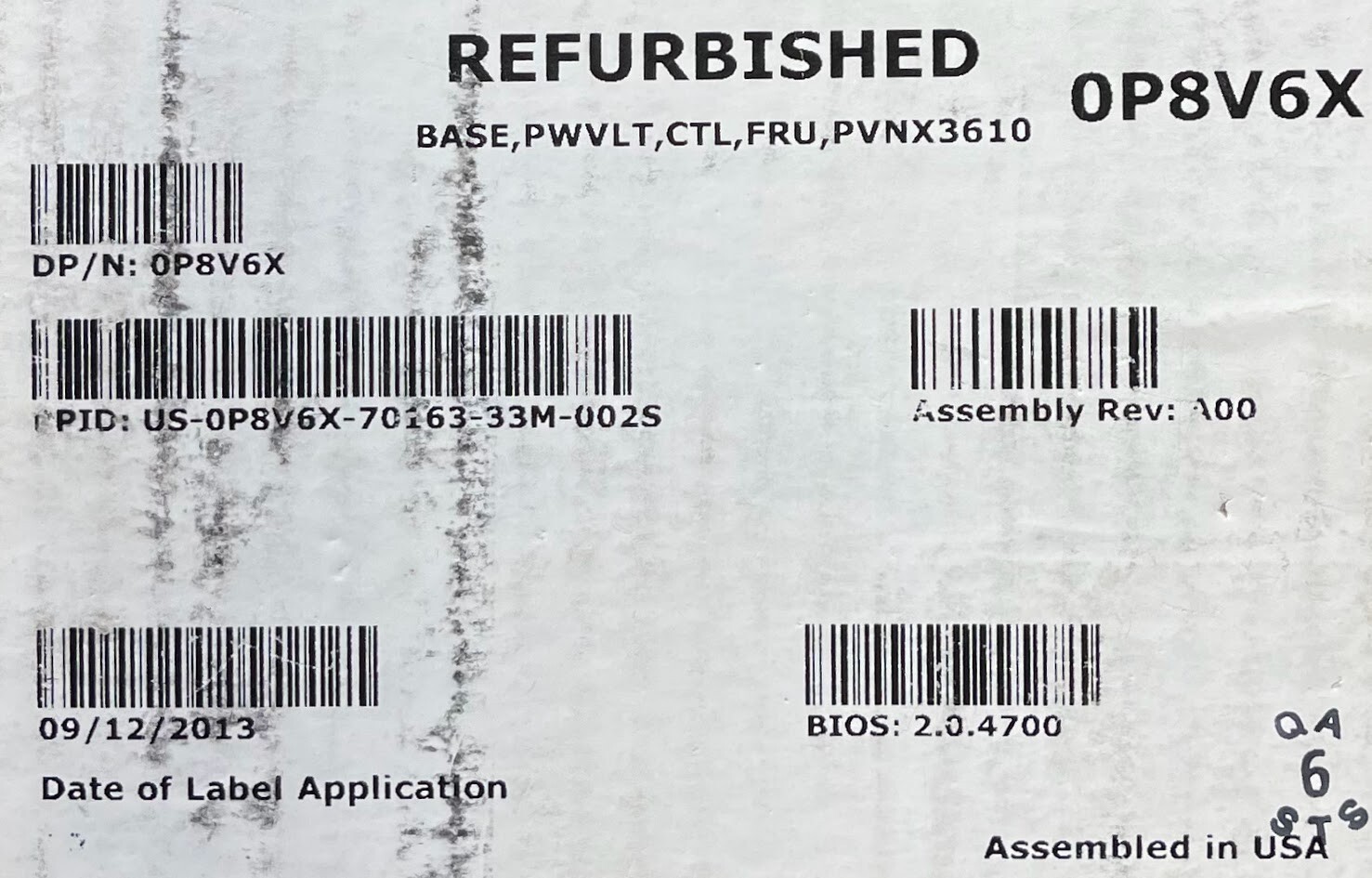 Dell Model: C11M Network Storage Controller Module / DP/N: 13DHF / P8V6X