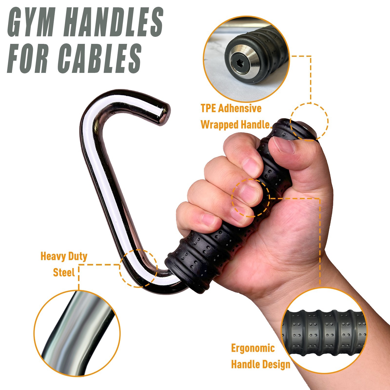 Exercise Handles for Pull Up Bar Home Workouts Cable Handles For Gym Equipment