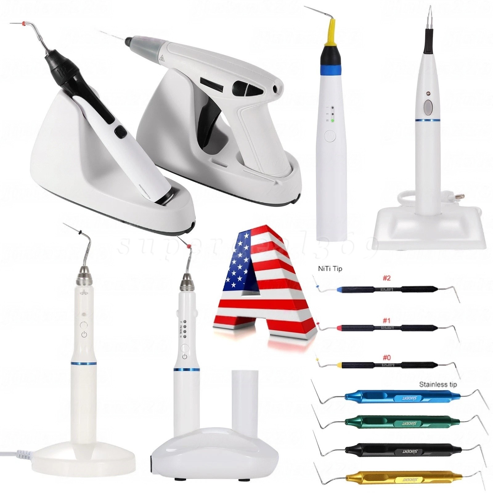 Dental Endo Obturation Heated Pen System/Gutta Percha Cutter/Hand Plugger/Tips