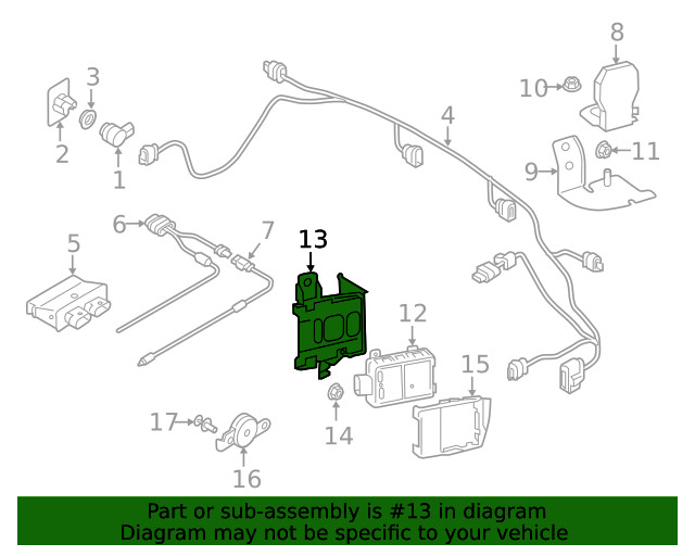 Genuine Audi Blind Spot Detection System Warning Sensor Bracket 4K0-907-461-D