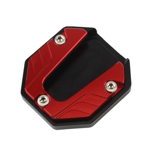 Motorcycle Kickstand Plate,Aluminum Alloy Extension Side Stand Foot Pad For Red