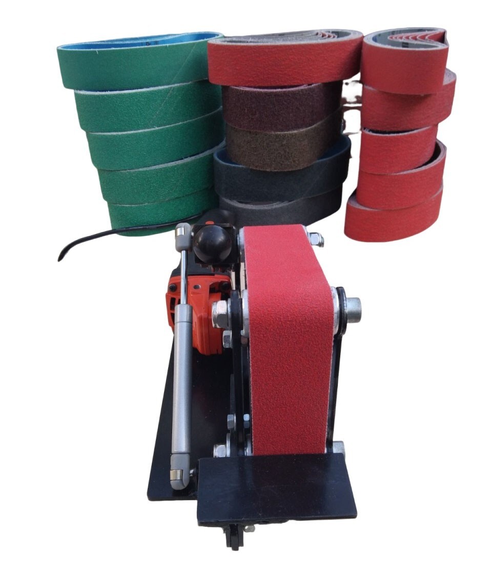 Belt sander. Grinder for an angle grinder