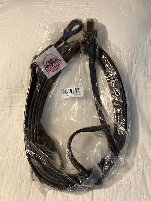 Horse Heavy Harness Leather Sliding Barn/Stall and Split Rein Set HL1035 New
