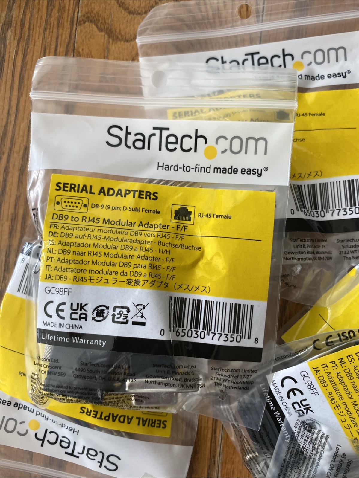 Lot of 10 StarTech GC98MF Serial Adapter RJ45 Female to 9-Pin DB9 Male Converter