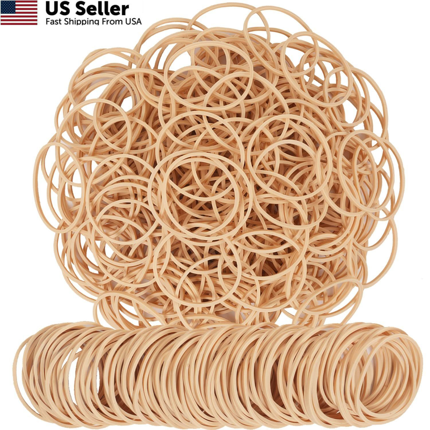 600pc Rubber Bands Size #16 Light Brown Elastic Band Office Supplies File Folder