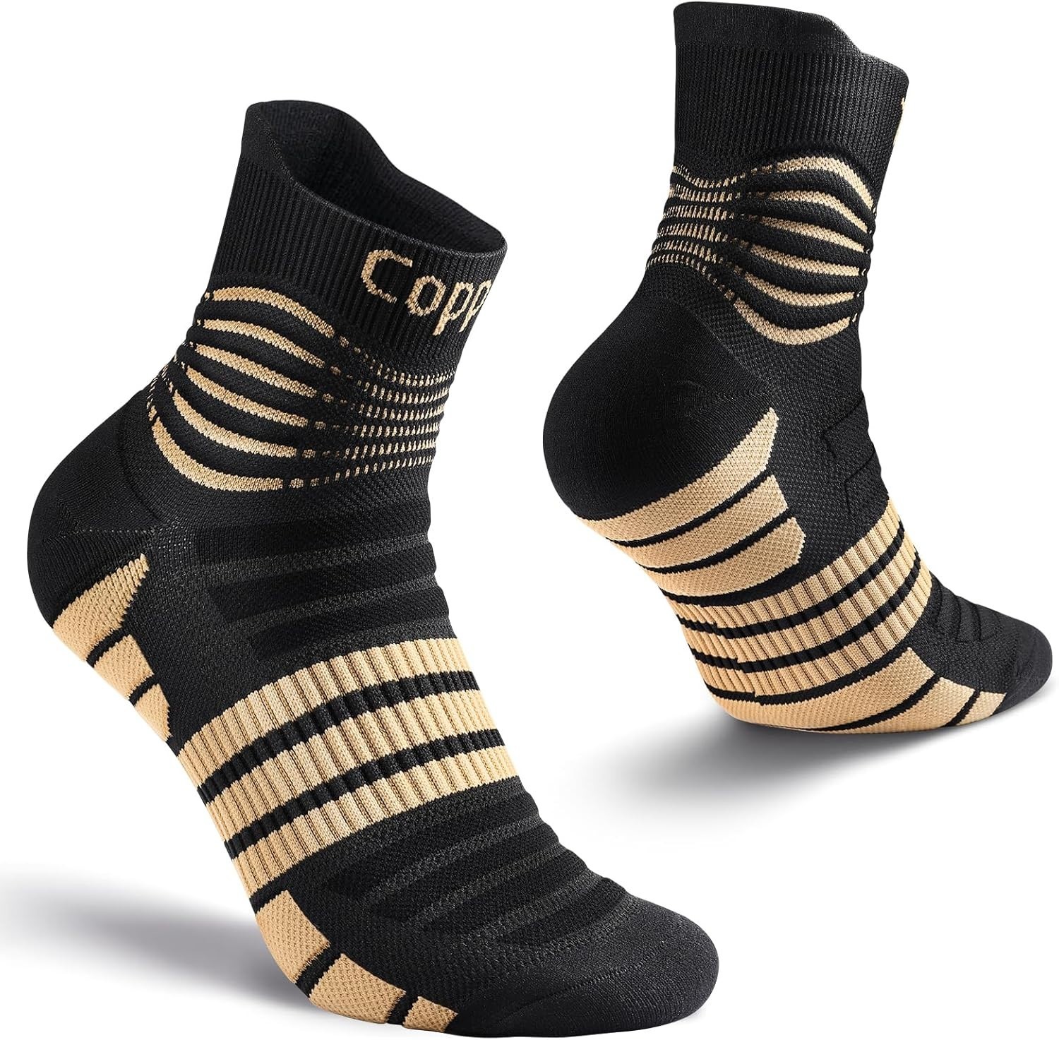 New in box❤️NEENCA Copper ❤️Compression Socks ❤️Size XL ❤️Black 'n Copper❤️
