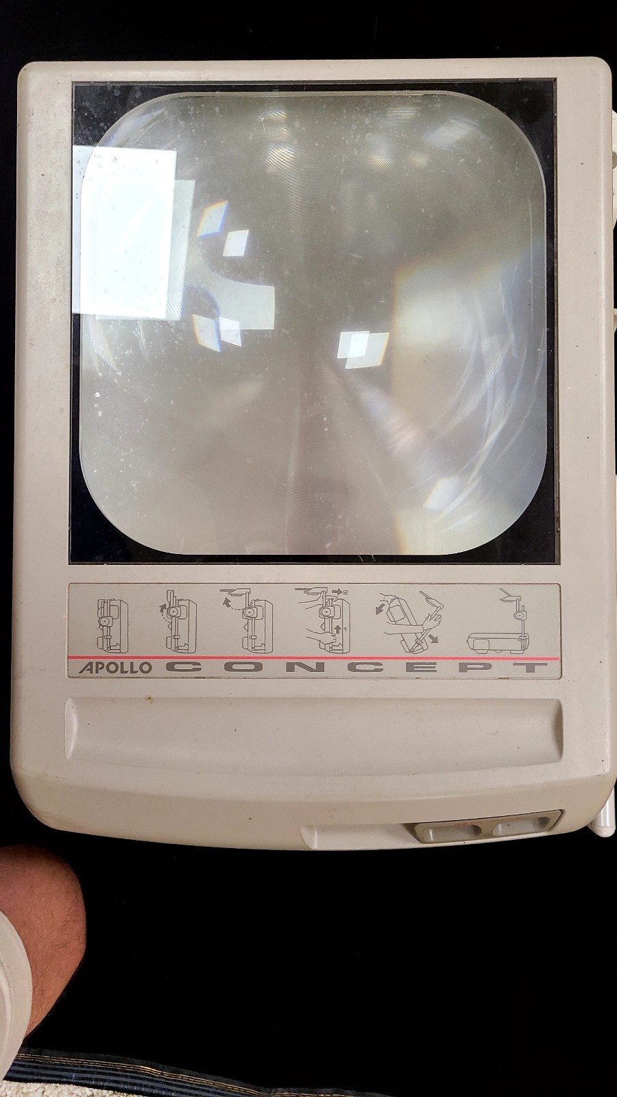Apollo Concept Projector 2210 Overhead Portable Folding Viewfoil Prj Tested