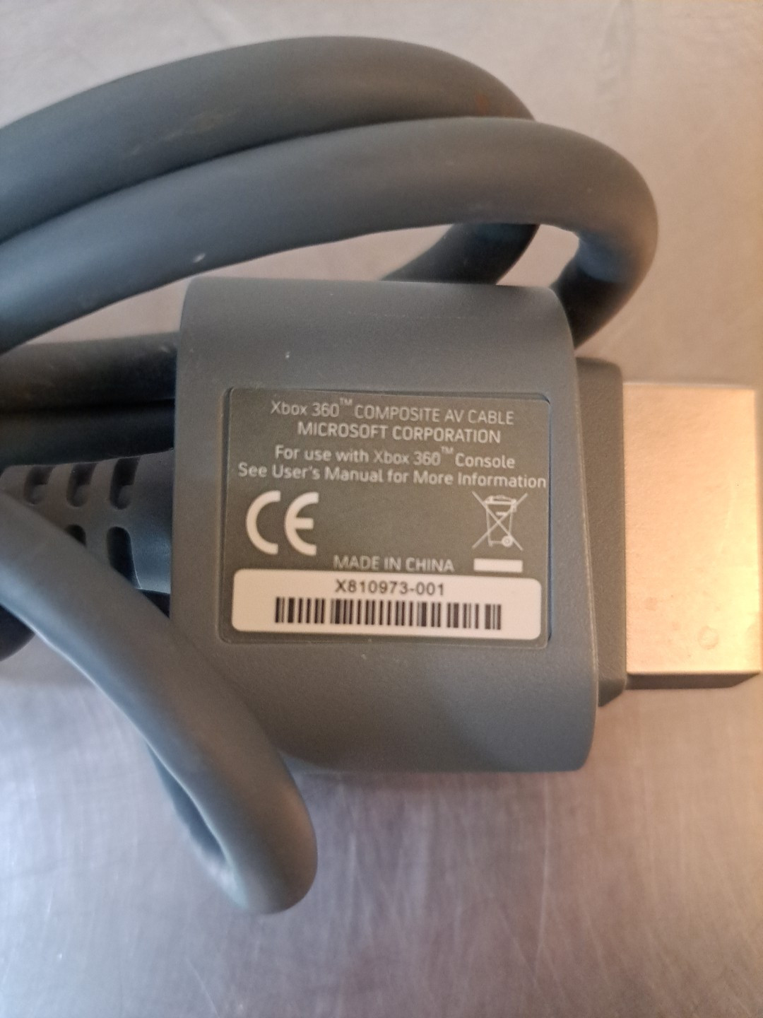 HD TV Premium RCA Composite AV A/V Cable Cord for Microsoft Xbox 360