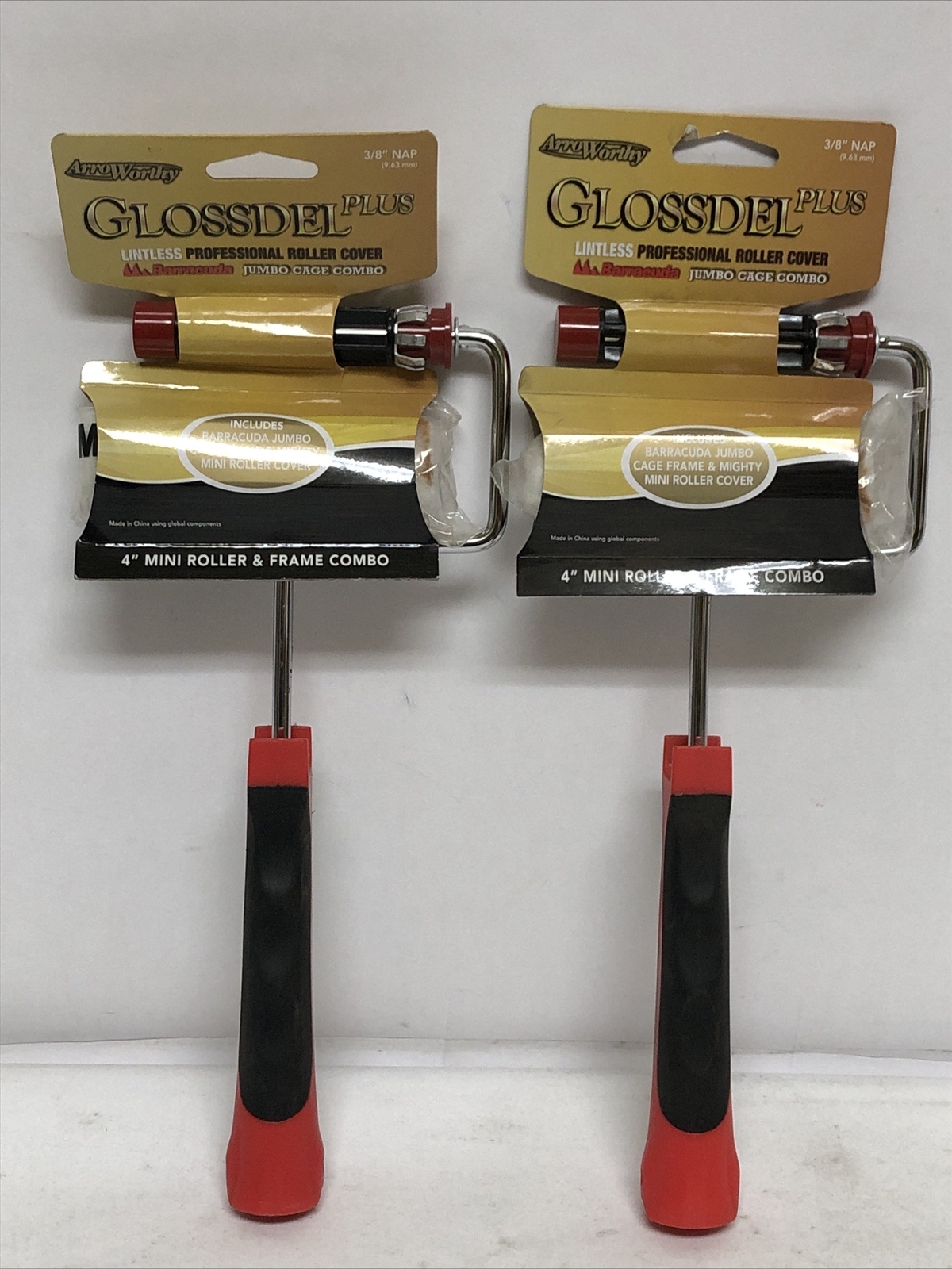 Lot Of (2) ArroWorthy 411JB-GLP3C Glossdel Plus Paint Roller Frame & Cover