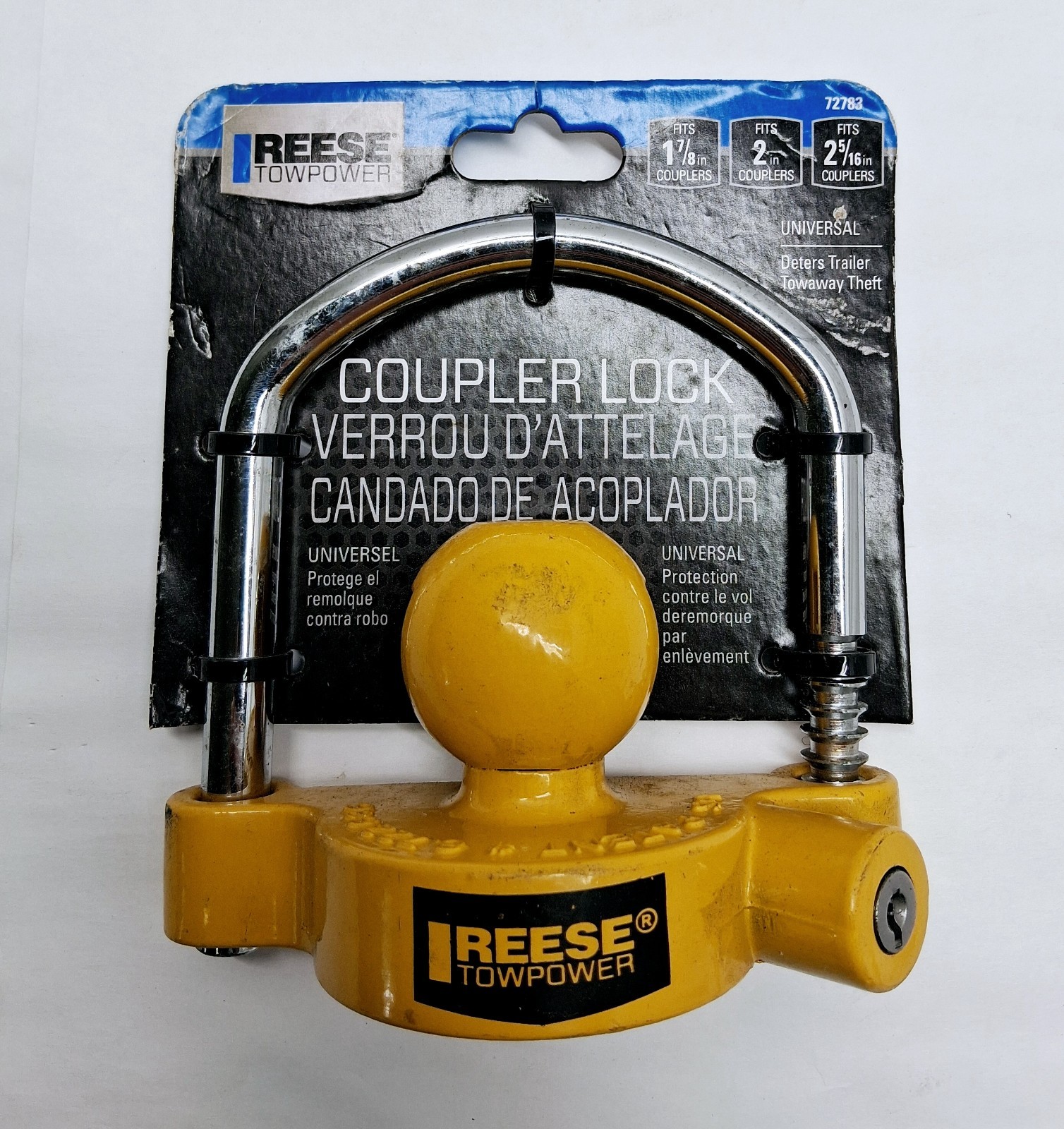 Reese Universal Coupler Lock 72783 fits most 1 7/8" - 2" - 2 5/16"