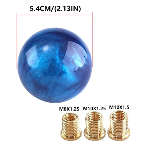 Shift knob Round Ball Marble Style Universal for Manual Automatic Dark Blue