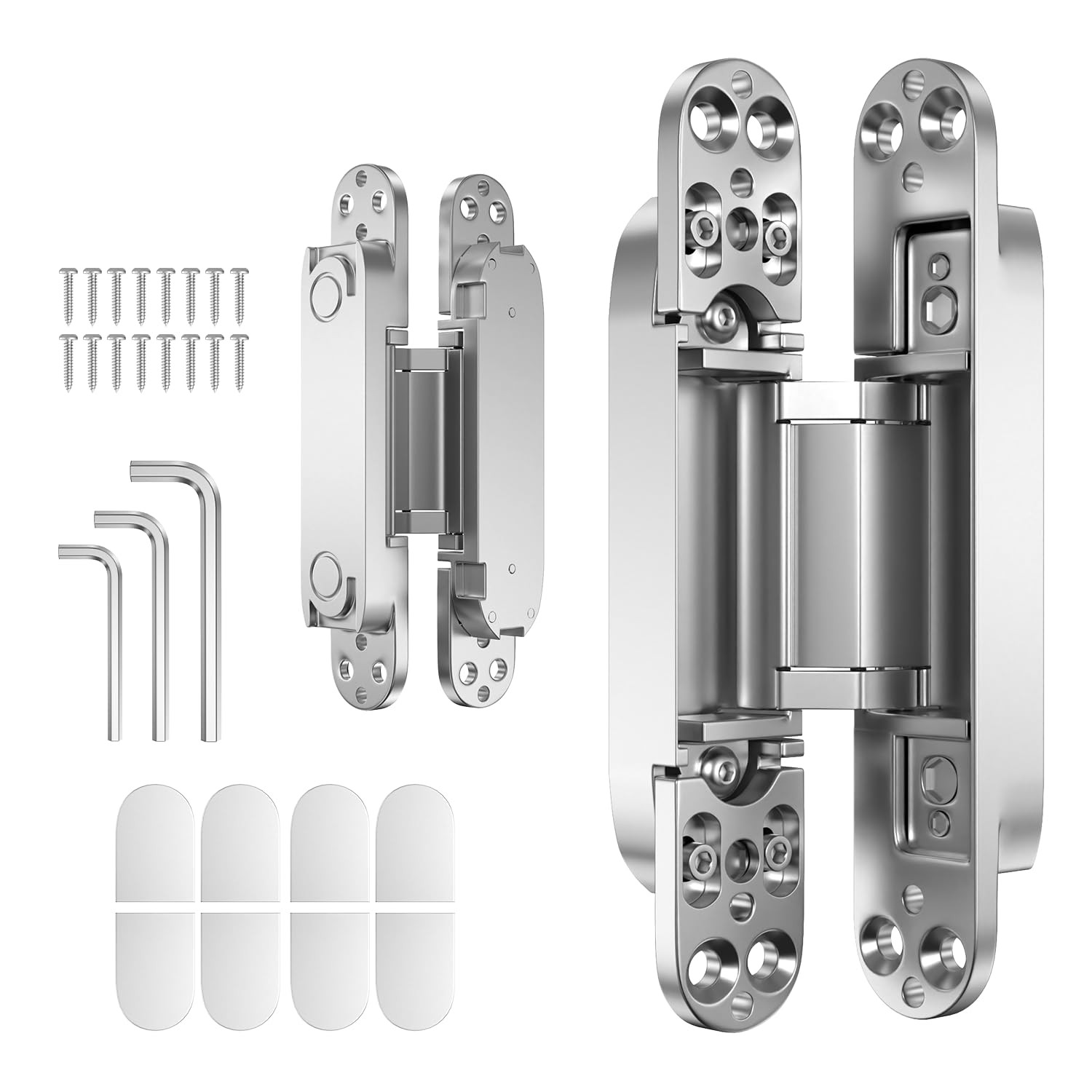 7" 2 pcs Hinges for Doors Invisible Hinges Concealed Alloy 180 Degree Swing 3...