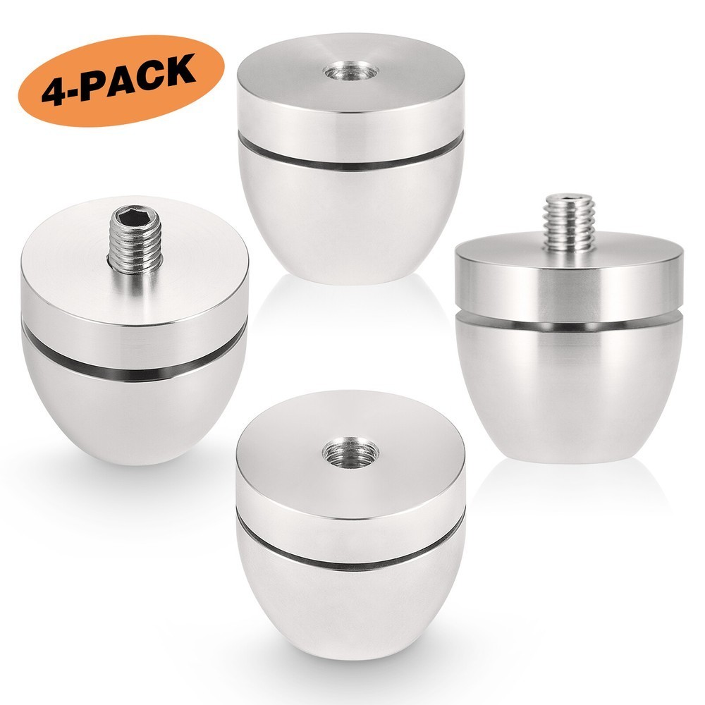 4PCS HiFi Amplifier Isolation Stand Feet Stainless Steel DAC Speaker Spikes Pads