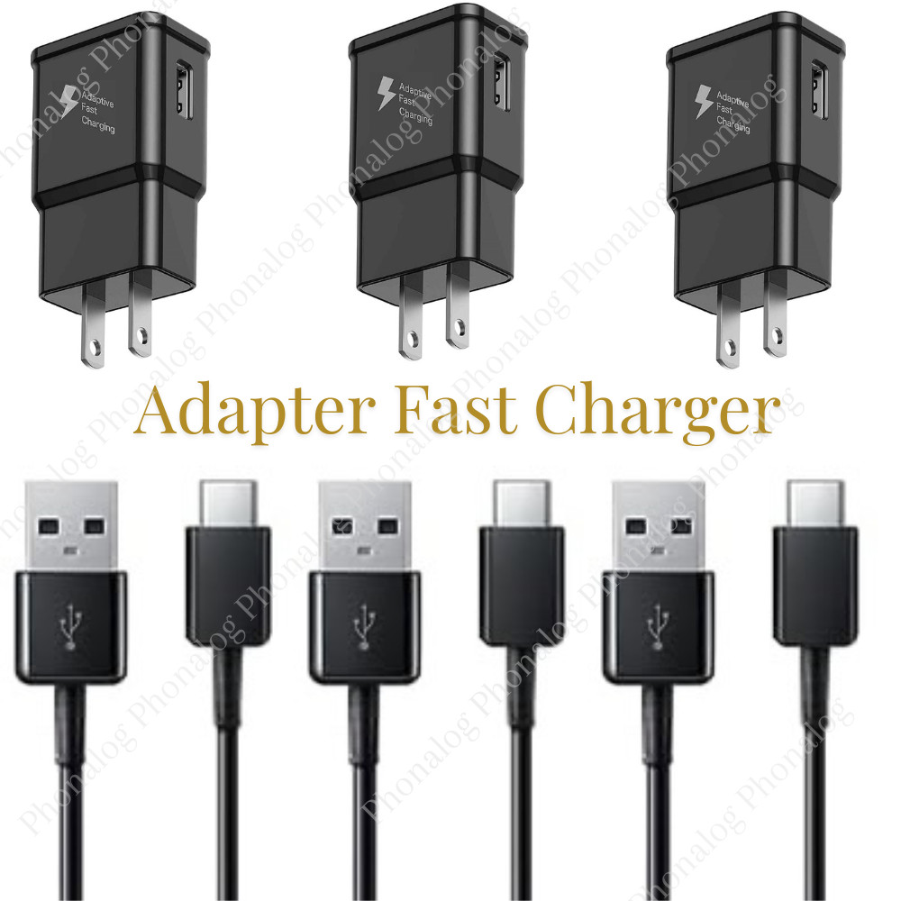 Adapter Fast Charger Type C With Phone Charging Cable For Samsung Galaxy Android