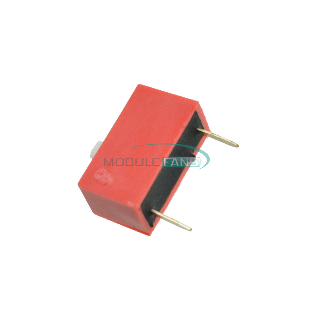 10pcs Red 2.54mm Pitch 1 Position Way 1-Bit Slide Type DIP Switch Module New