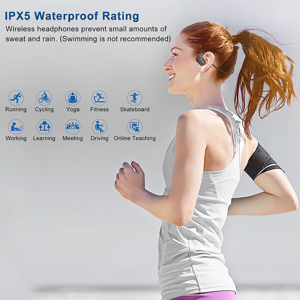 Mpow Bluetooth Headset & Magnetic Mic Wireless Sport Headphone Bone Conduction