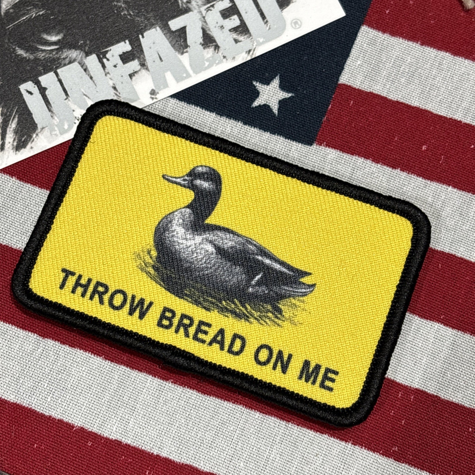 Throw Bread On Me Patch 3x2” Hook & loop High Quality Graphic Print