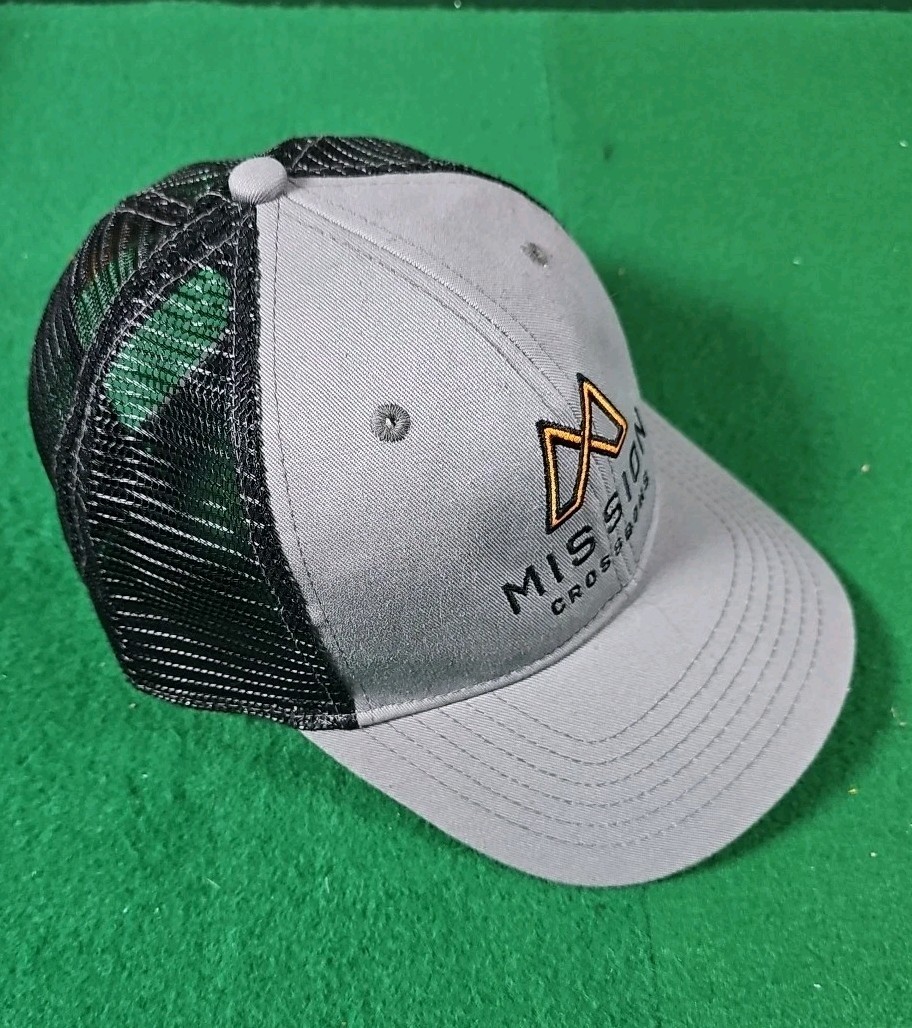 Mission Crossbow Truckers Hat Cap / Adjustable Snapback /Grey/Black /Embroidered