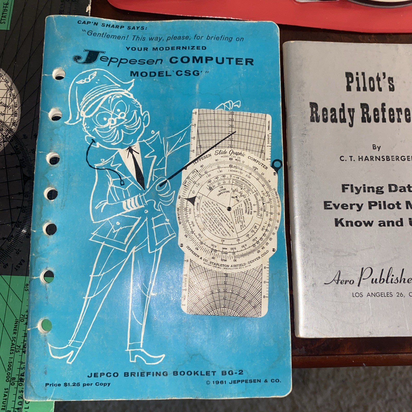 Flight Pilot Jeppesen Plotter computer Reference Booklet Frequency Card Manual
